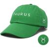 imageDALIX Taurus Dad Hat Embroidered Zodiac Astrology Cotton Baseball CapKelly Green