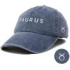 imageDALIX Taurus Dad Hat Embroidered Zodiac Astrology Cotton Baseball CapNavy Blue