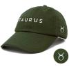 imageDALIX Taurus Dad Hat Embroidered Zodiac Astrology Cotton Baseball CapOlive