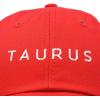 imageDALIX Taurus Dad Hat Embroidered Zodiac Astrology Cotton Baseball CapRed