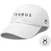 imageDALIX Taurus Dad Hat Embroidered Zodiac Astrology Cotton Baseball CapWhite