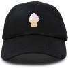 imageDALIX Soft Serve Ice Cream Hat Cotton Baseball CapBlack