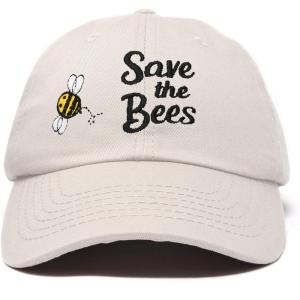 imageDALIX Save The Bees Baseball Cap Dad Hat Embroidered Women GirlsBeige