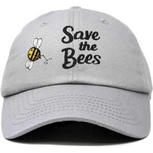imageDALIX Save The Bees Baseball Cap Dad Hat Embroidered Women GirlsGray