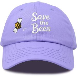 imageDALIX Save The Bees Baseball Cap Dad Hat Embroidered Women GirlsLavender