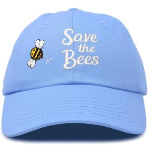 imageDALIX Save The Bees Baseball Cap Dad Hat Embroidered Women GirlsLight Blue