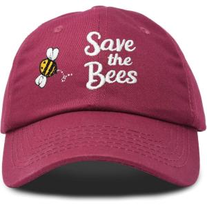 imageDALIX Save The Bees Baseball Cap Dad Hat Embroidered Women GirlsMaroon
