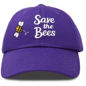 imageDALIX Save The Bees Baseball Cap Dad Hat Embroidered Women GirlsPurple