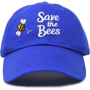 imageDALIX Save The Bees Baseball Cap Dad Hat Embroidered Women GirlsRoyal Blue