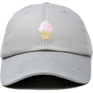 imageDALIX Soft Serve Ice Cream Hat Cotton Baseball CapGray