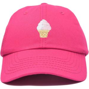 imageDALIX Soft Serve Ice Cream Hat Cotton Baseball CapHot Pink