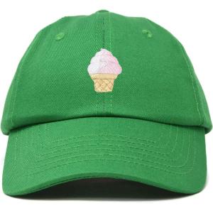 imageDALIX Soft Serve Ice Cream Hat Cotton Baseball CapKelly Green