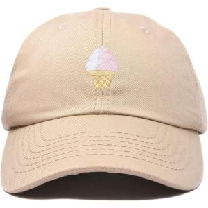 imageDALIX Soft Serve Ice Cream Hat Cotton Baseball CapKhaki