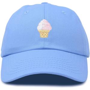 imageDALIX Soft Serve Ice Cream Hat Cotton Baseball CapLight Blue