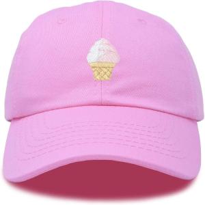 imageDALIX Soft Serve Ice Cream Hat Cotton Baseball CapLight Pink