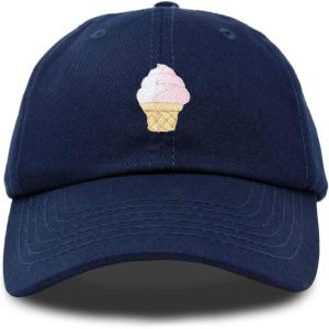 imageDALIX Soft Serve Ice Cream Hat Cotton Baseball CapNavy Blue