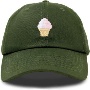 imageDALIX Soft Serve Ice Cream Hat Cotton Baseball CapOlive