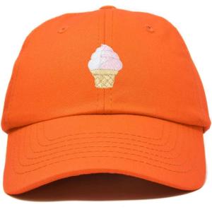 imageDALIX Soft Serve Ice Cream Hat Cotton Baseball CapOrange