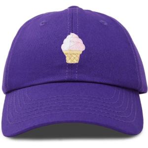 imageDALIX Soft Serve Ice Cream Hat Cotton Baseball CapPurple