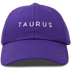 imageDALIX Taurus Dad Hat Embroidered Zodiac Astrology Cotton Baseball CapPurple