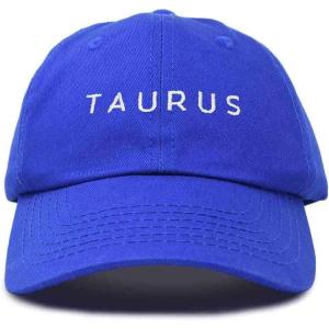 imageDALIX Taurus Dad Hat Embroidered Zodiac Astrology Cotton Baseball CapRoyal Blue