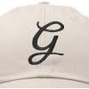 imageDALIX Initial Hat Letter G Womens Baseball Cap Monogram Cursive EmbroiderBeige
