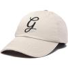imageDALIX Initial Hat Letter G Womens Baseball Cap Monogram Cursive EmbroiderBeige