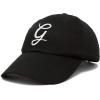 imageDALIX Initial Hat Letter G Womens Baseball Cap Monogram Cursive EmbroiderBlack