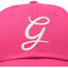 imageDALIX Initial Hat Letter G Womens Baseball Cap Monogram Cursive EmbroiderHot Pink