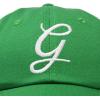 imageDALIX Initial Hat Letter G Womens Baseball Cap Monogram Cursive EmbroiderKelly Green