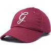 imageDALIX Initial Hat Letter G Womens Baseball Cap Monogram Cursive EmbroiderMaroon