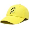 imageDALIX Initial Hat Letter G Womens Baseball Cap Monogram Cursive EmbroiderMinion Yellow