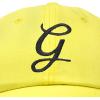 imageDALIX Initial Hat Letter G Womens Baseball Cap Monogram Cursive EmbroiderMinion Yellow