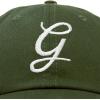 imageDALIX Initial Hat Letter G Womens Baseball Cap Monogram Cursive EmbroiderOlive