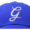 imageDALIX Initial Hat Letter G Womens Baseball Cap Monogram Cursive EmbroiderRoyal Blue
