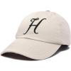 imageDALIX Initial Hat Letter H Womens Baseball Cap Monogram Cursive EmbroiderBeige