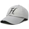 imageDALIX Initial Hat Letter H Womens Baseball Cap Monogram Cursive EmbroiderGray