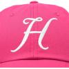 imageDALIX Initial Hat Letter H Womens Baseball Cap Monogram Cursive EmbroiderHot Pink