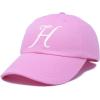 imageDALIX Initial Hat Letter H Womens Baseball Cap Monogram Cursive EmbroiderLight Pink