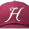 imageDALIX Initial Hat Letter H Womens Baseball Cap Monogram Cursive EmbroiderMaroon