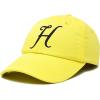 imageDALIX Initial Hat Letter H Womens Baseball Cap Monogram Cursive EmbroiderMinion Yellow