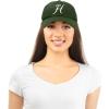 imageDALIX Initial Hat Letter H Womens Baseball Cap Monogram Cursive EmbroiderOlive