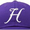 imageDALIX Initial Hat Letter H Womens Baseball Cap Monogram Cursive EmbroiderPurple