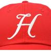 imageDALIX Initial Hat Letter H Womens Baseball Cap Monogram Cursive EmbroiderRed