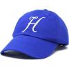 imageDALIX Initial Hat Letter H Womens Baseball Cap Monogram Cursive EmbroiderRoyal Blue