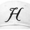 imageDALIX Initial Hat Letter H Womens Baseball Cap Monogram Cursive EmbroiderWhite