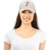 imageDALIX Initial Hat Letter T Womens Baseball Cap Monogram Cursive EmbroiderBeige