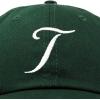 imageDALIX Initial Hat Letter T Womens Baseball Cap Monogram Cursive EmbroiderDark Green