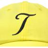 imageDALIX Initial Hat Letter T Womens Baseball Cap Monogram Cursive EmbroiderMinion Yellow