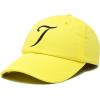 imageDALIX Initial Hat Letter T Womens Baseball Cap Monogram Cursive EmbroiderMinion Yellow